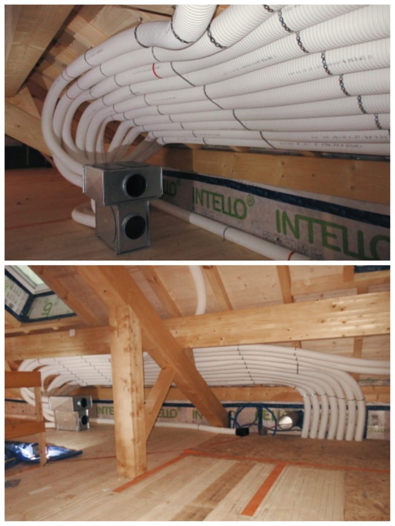 réseau VMC gaines maison ossature bois